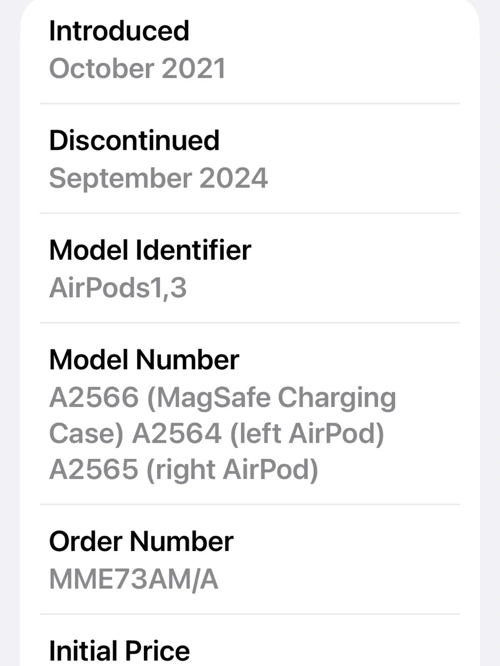 Apple AirPods (3rd Gen) - White Charging Case Artwork